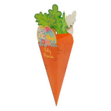 🥕 Caja Cartón Zanahoria Conejo
