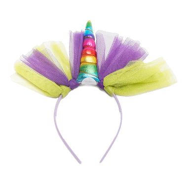 🦄 Cintillo Unicornio con Tul Multicolor