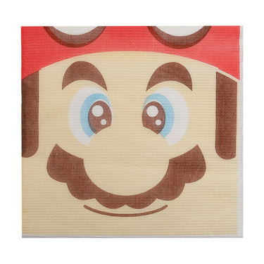 🍄 Servilleta Cotillón Super Mario - 12 Unidades