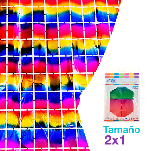 Cortina Macaron Rectangular Multicolor - Pastel