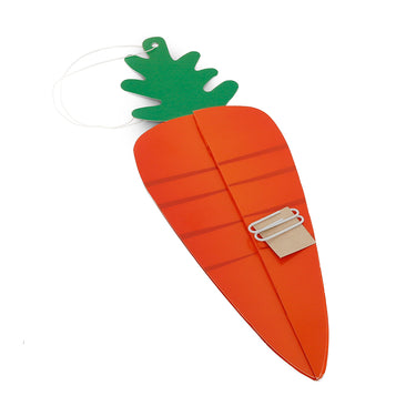 🥕 Adorno Papel Zanahoria 2 Unidades