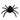 Araña Negra Glitter 6 unidades