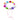 Corona LED Flores Tinsel Multicolor 17 cm