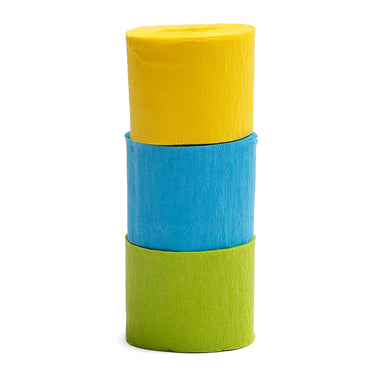 🎉 Festón de Colores: Amarillo, Celeste y Verde Lima