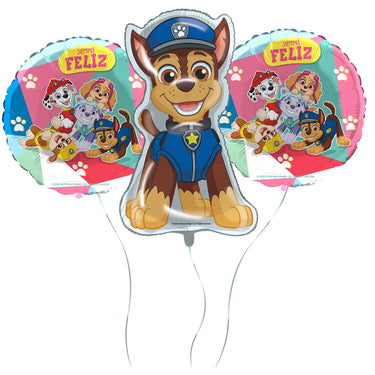 Set Globos Mylar Paw Patrol 3 Unidades