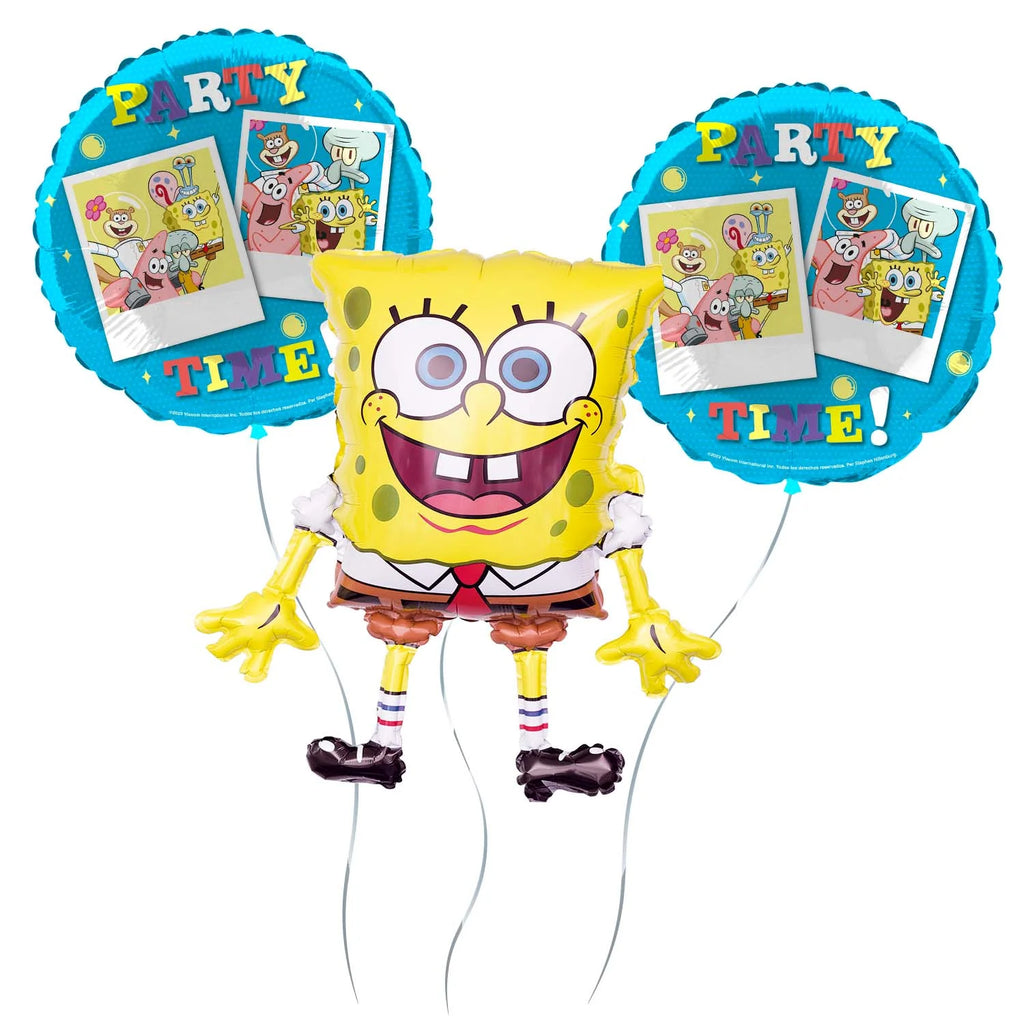 SET GLOBOS MYLAR BOB ESPONJA   3 UNIDADES