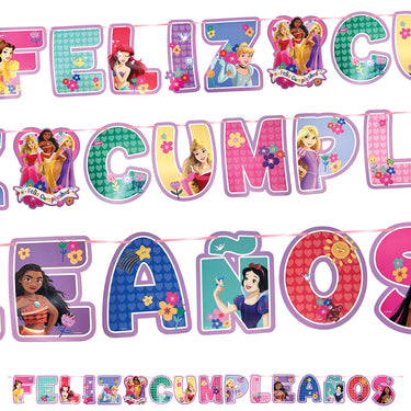 Guirnalda Feliz Cumpleaños Princesas Disney