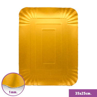 Bandeja Rectangular Metalizada Grande
