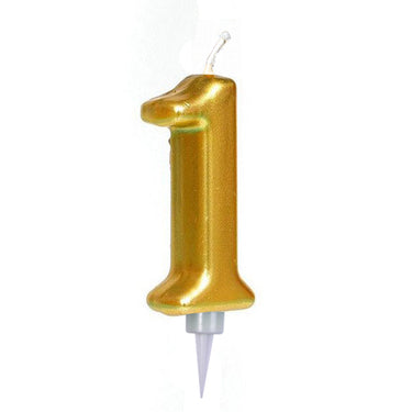 Vela Numeral Metal Gigante # 1