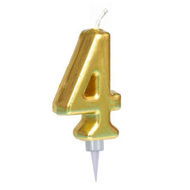 Vela Numeral Metal Gigante # 4