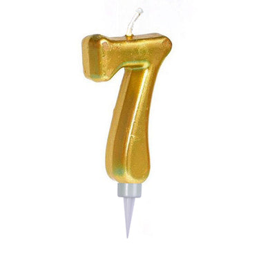 Vela Numeral Metal Gigante # 7