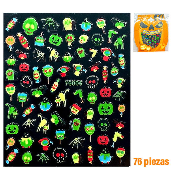 STICKER UÑAS HALLOWEEN