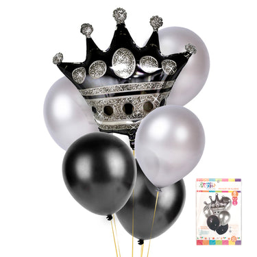 Set Globo Mylar/Latex Corona Colores