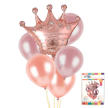 Set Globo Mylar/Latex Corona Colores