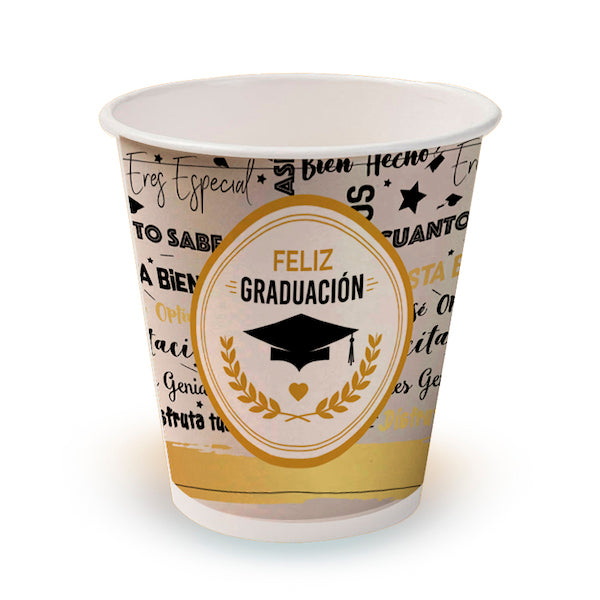 VASO POLIPAPEL GRADUACION   6 UNIDADES