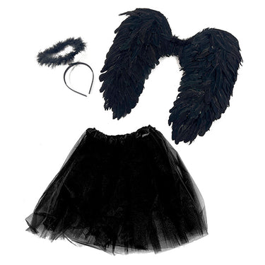 Set Alas Plumas/Tutu/Cintillo Adulto Colores