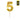 Vela Numeral Laser Dorado # 5