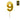 Vela Numeral Laser Dorado # 9