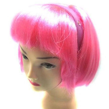 Peluca Fucsia + Cintillo Corta