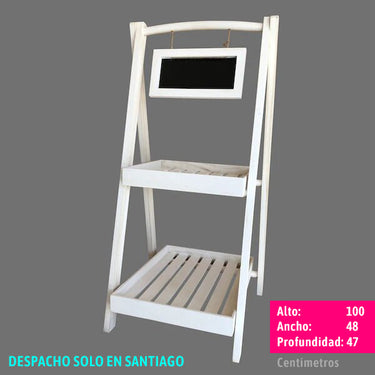 Repisero Pizarra 2 Divisiones Color Blanco