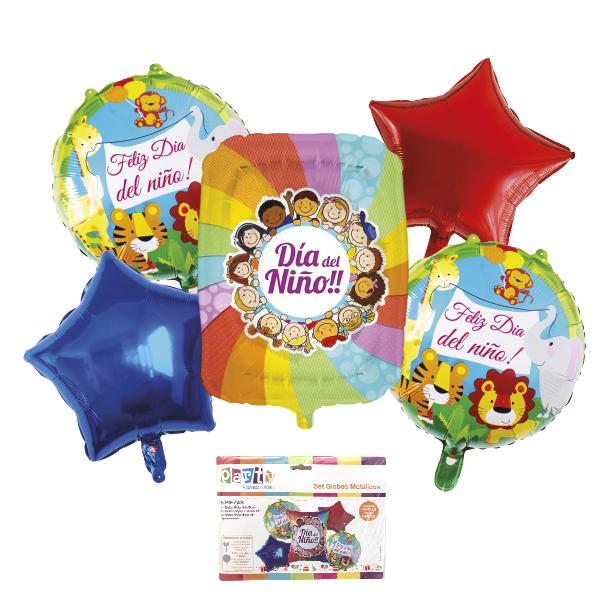 SET GLOBO MYLAR DIA NIÑO