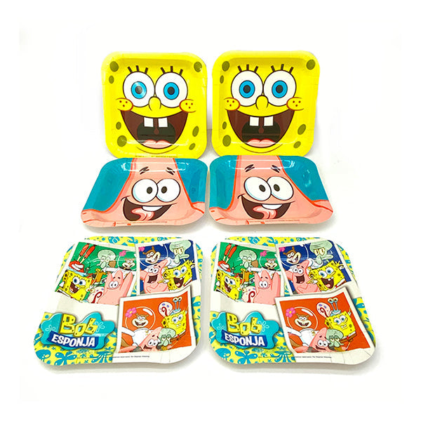 PLATO BOB ESPONJA   6 UNIDADES
