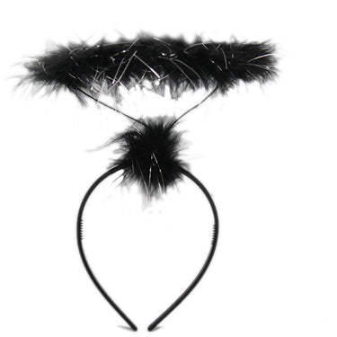 Cintillo Halo Pluma Negro