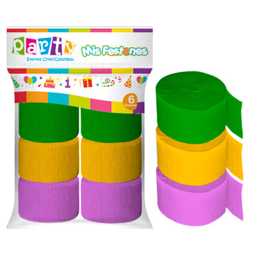 Feston Amarillo/Lavanda/Verde 6 Unidades