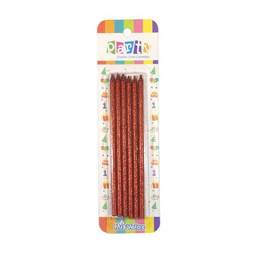 Velon Glitter Rojo 14 Cm