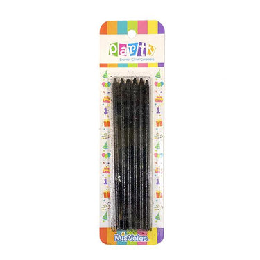 Velon Glitter Negro 14 Cm