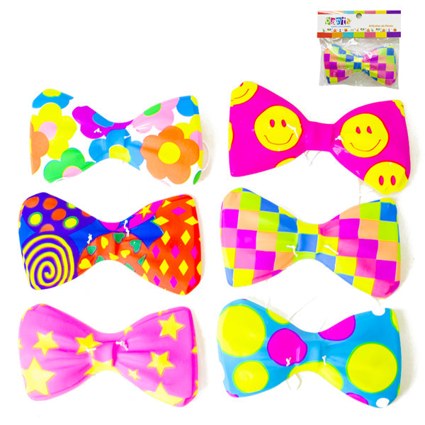CORBATIN NEON IMPRESO   6 UNIDADES