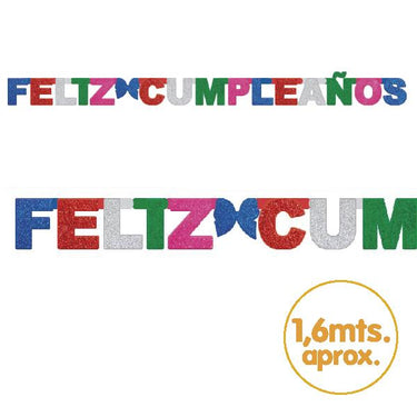 F.C. Letras Glitter Metal 1.6 Mts