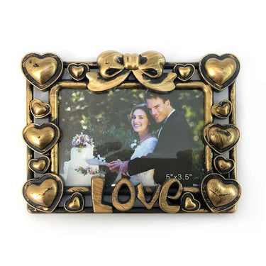 Portaretrato Antiguo Love Dorado
