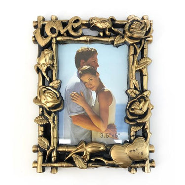 Portaretrato Antiguo Love Dorado