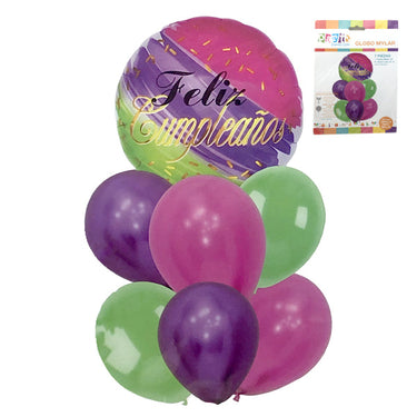 Globo Latex/Mylar F.C. 7 Piezas