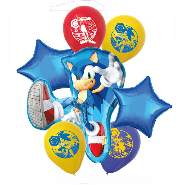 GLOBO MYLAR/LATEX  SONIC 64 X 71 CMS   7 PIEZAS