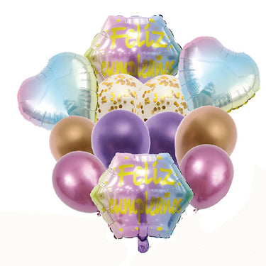 Globo Mylar/Latex F.C. Surtido 12 Piezas