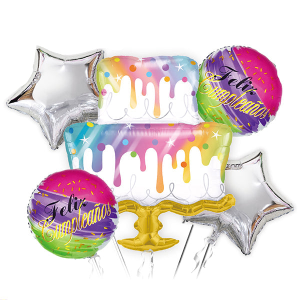 GLOBO MYLAR TORTA   5 PIEZAS