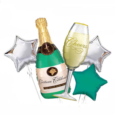Globo Mylar Botella/Copa Champagne
