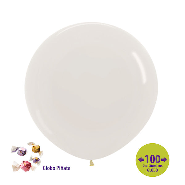 GLOBO PIÑATA R40 BLANCO