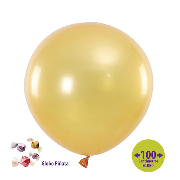 GLOBO PIÑATA R40 DORADO