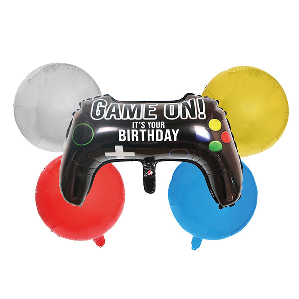 GLOBO MYLAR GAMER LISO   5 PIEZAS