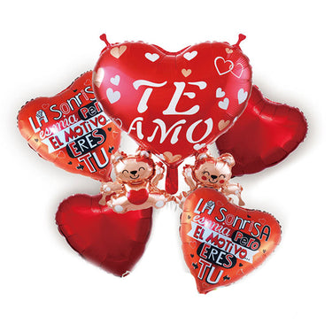 Globo Mylar Corazon 5 Piezas