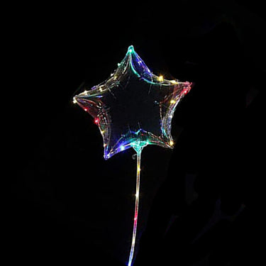 Globo Burbuja Con Mango Led 45 Cms Estrella