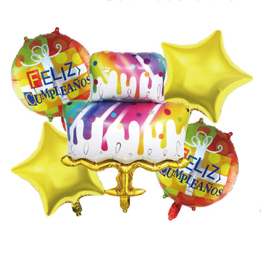 Globo Mylar F.C. Torta 5 Piezas
