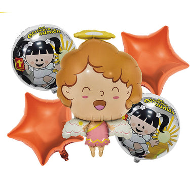 Globo Mylar Comunion Niña 5 Piezas