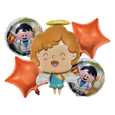 Globo Mylar Comunion Niño 5 Piezas