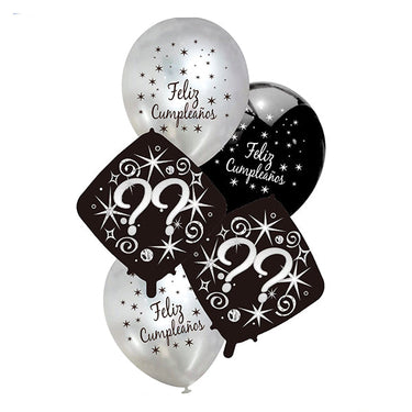 Globo Mylar/Latex Signo ? 5 Unidades