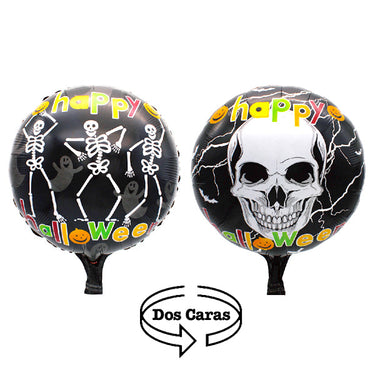 Globo Mylar 18" Halloween Esqueleto/Calabaza