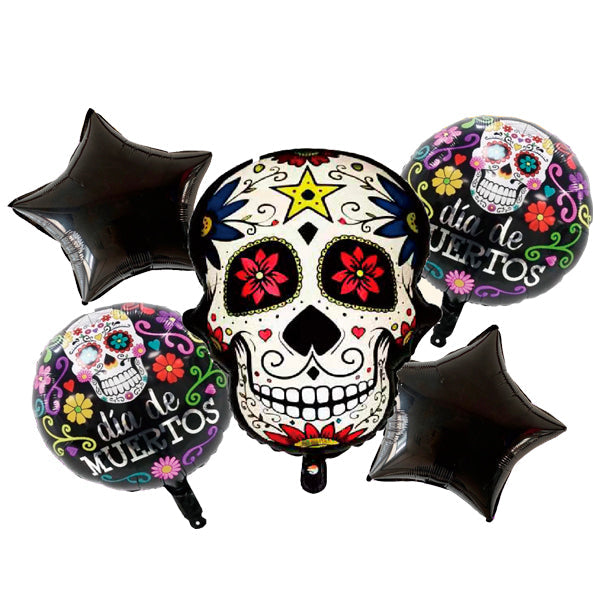 GLOBO MYLAR CATRINA BIGOTE   5 PIEZAS